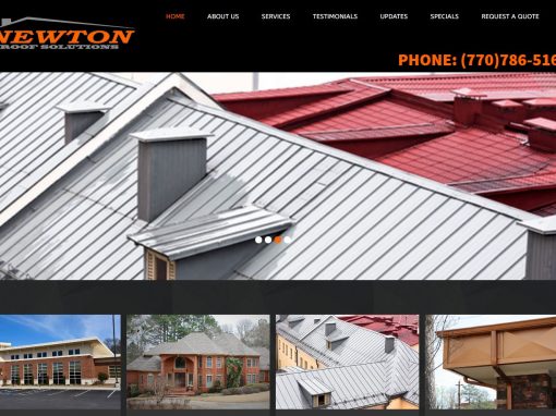Solia Media Designed Website – Newton Roof Solutions